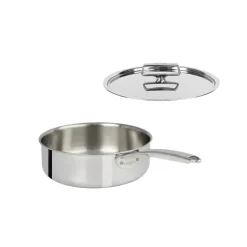 Cristel Castel'Pro Ultraply sauteerpan met rvs deksel ø 24 cm rvs