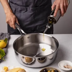Cristel Castel'Pro Ultraply sauteerpan met rvs deksel ø 24 cm rvs