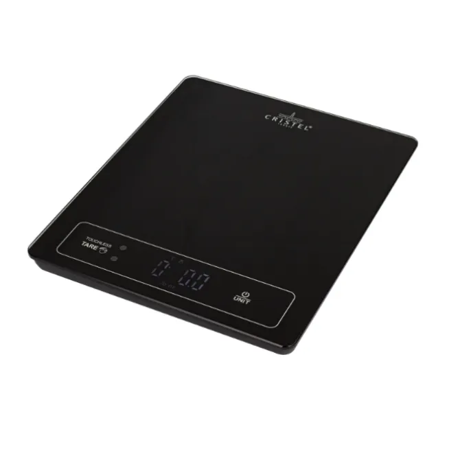 Cristel digitale touchscreen weegschaal 15 kg zwart