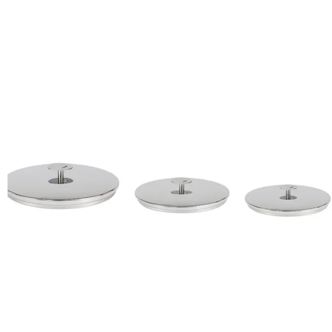 Cristel Graphite dekselset ø 16 + 18 + 20 cm rvs 3-delig