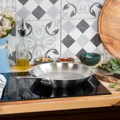 Cristel 1826 koekenpan ø 26 cm geborsteld rvs