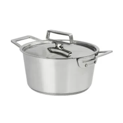 Cristel 1826 kookpan met rvs deksel ø 18 cm geborsteld rvs