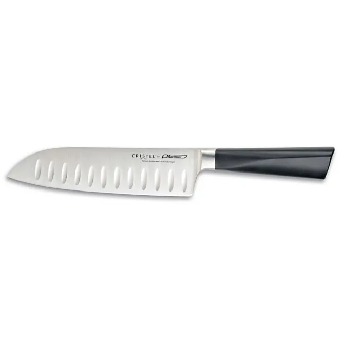 Cristel Marttiini Santoku mes 18 cm messenstaal zwart