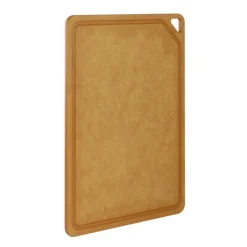 Cristel snijplank met geul 44 x 32,5 cm houtcomposiet bruin