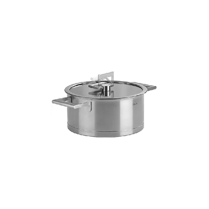 Cristel Strate soeppan met glasdeksel ø 24 cm 9,4 L rvs