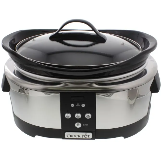 Crock-Pot digitale slowcooker 5,7 liter rvs zwart