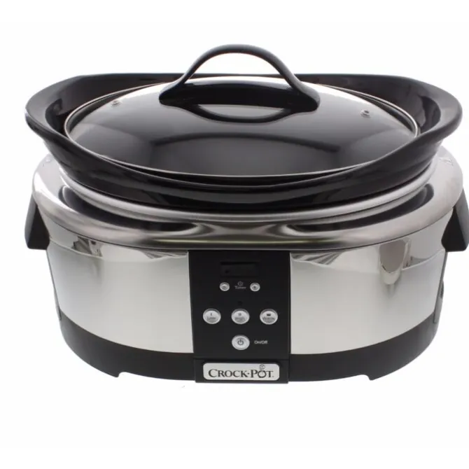 Crock-Pot digitale slowcooker 5,7 liter rvs zwart