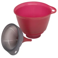 Cuisipro 3-in-1 trechter 16 cm kunststof rood