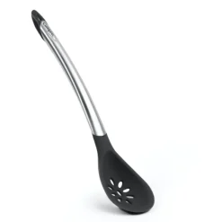 Cuisipro opscheplepel met gaatjes 31 cm silicone zwart