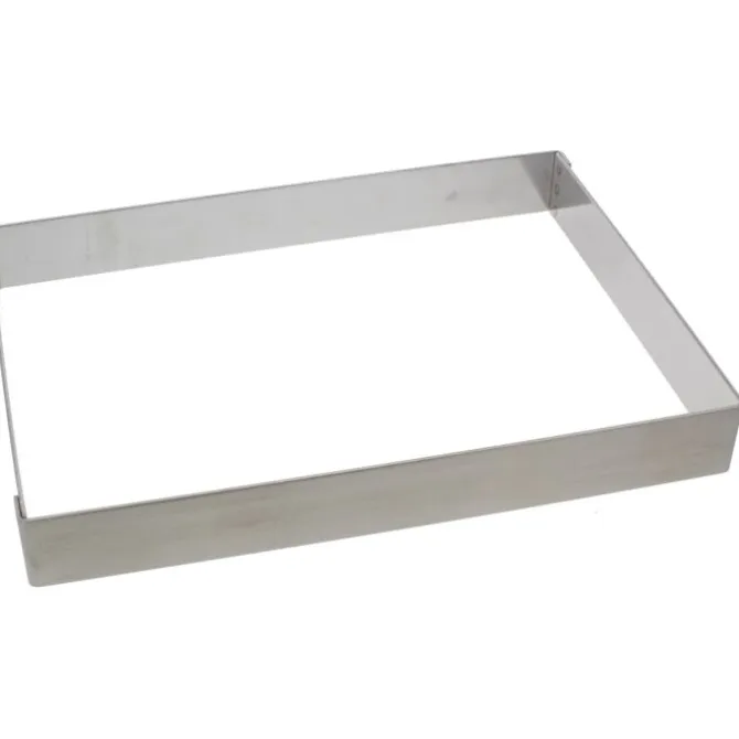 De Buyer bakring rechthoekig 36 x 26 cm 4,5 hoog rvs