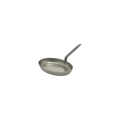 De Buyer Carbone vispan ovaal ø 36 cm plaatstaal breedtegreep