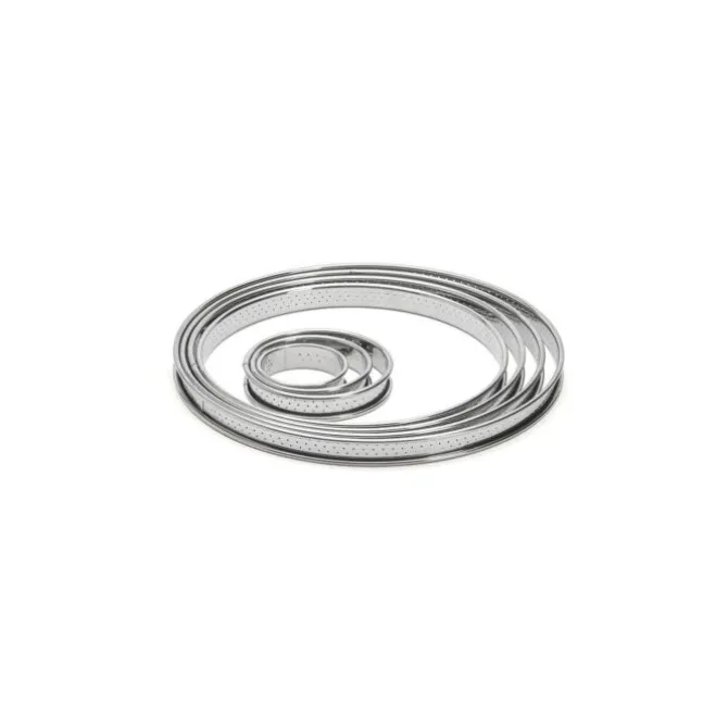 De Buyer geperforeerde taartring ø 24 cm rvs