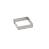 De Buyer geperforeerde taartring vierkant 8 x 8 cm 2 cm hoog rvs