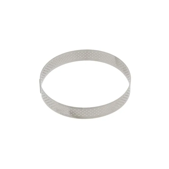De Buyer geperforeerde taartring ø 10 cm 2 cm hoog rvs