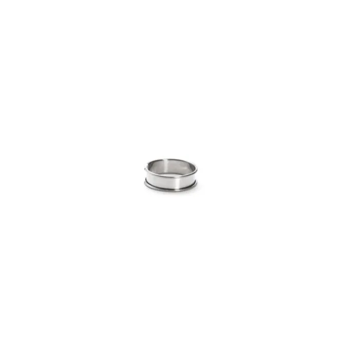 De Buyer lage taartring met rand ø 6 cm 2 cm hoog rvs