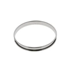 De Buyer lage taartring met rand ø 16 cm 2 cm hoog rvs