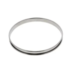 De Buyer lage taartring met rand ø 20 cm 2 cm hoog rvs