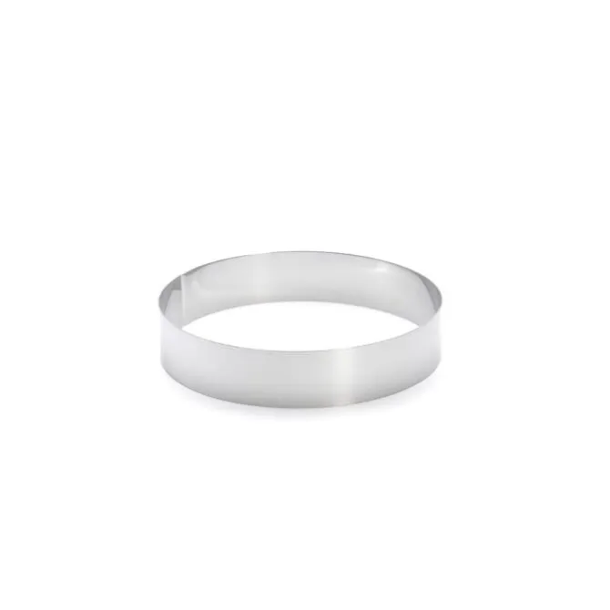 De Buyer taartring rond ø 22 cm h 4,5 cm rvs