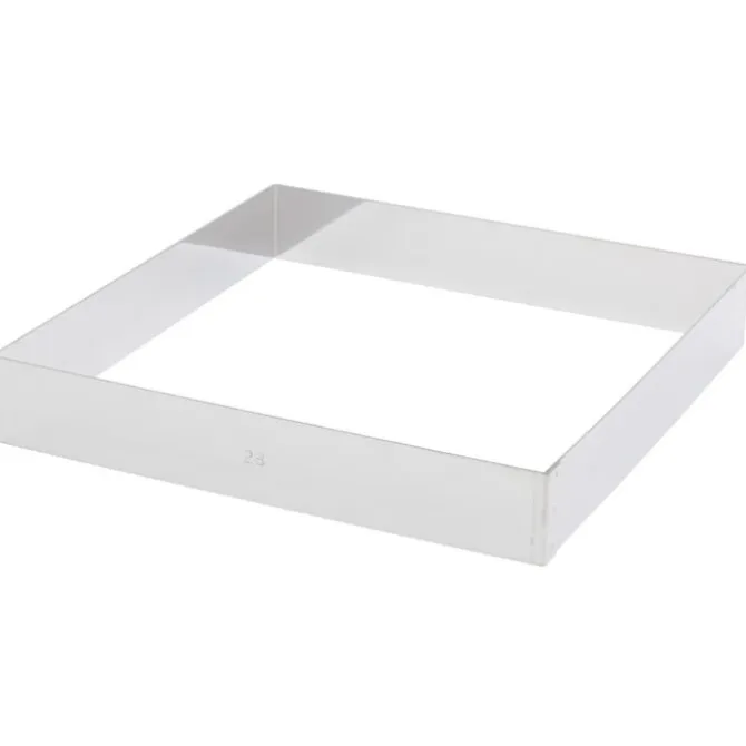 De Buyer taartring vierkant 28 cm rvs