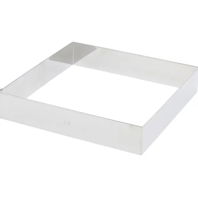 De Buyer taartring vierkant 24 cm rvs