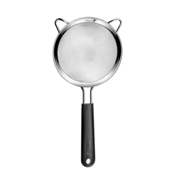 Deglon bolzeef met steel en twee hangpunten 14 cm rvs