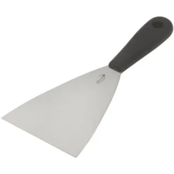 Deglon driehoekspatel 10 cm rvs kunststof zwart