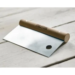 Delivita deegschraper 15 x 9 cm rvs