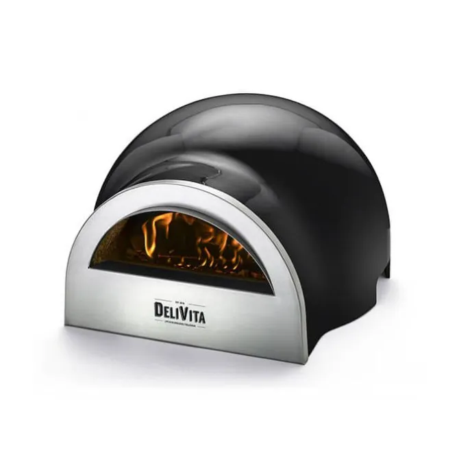 Delivita houtgestookte oven 59 x 59 x 39 cm Very Black