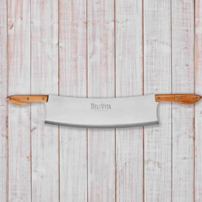 Delivita pizzasnijder 35 cm rvs