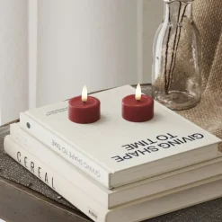 Deluxe Homeart Bordeaux Led theelichtje ø 4.1 x 4.5 cm 2