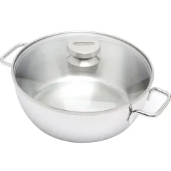 Demeyere Apollo braadpan met glasdeksel ø 24 cm rvs mat