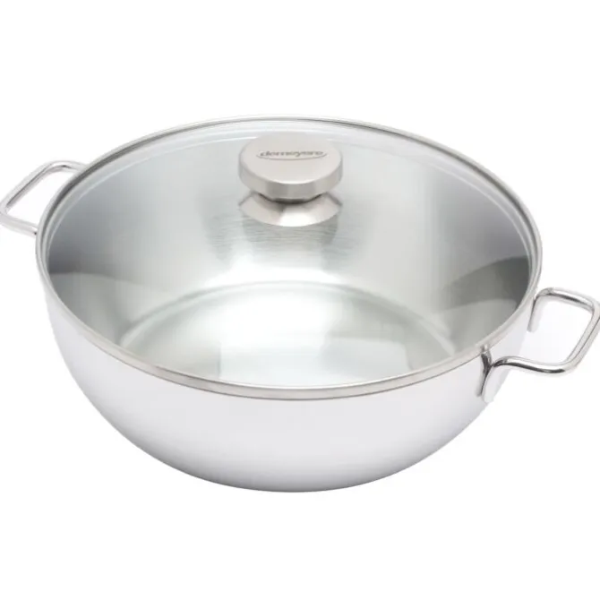 Demeyere Apollo braadpan met glasdeksel ø 28 cm rvs mat