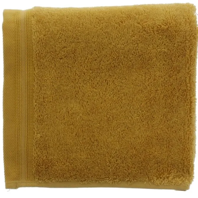 De Witte Lietaer Excellence handdoek 60 x 40 cm katoen ochre