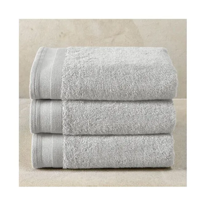 De Witte Lietaer Excellence handdoek 60 x 40 cm katoen silver