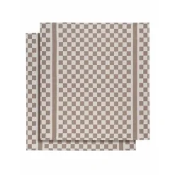 De Witte Lietaer Groom-a theedoek 70 x 65 cm katoen champignon