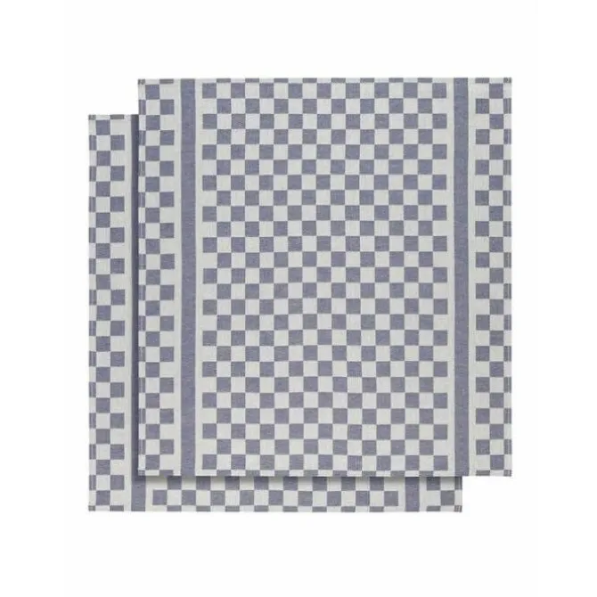 De Witte Lietaer Groom-a theedoek 70 x 65 cm katoen blue