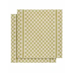 De Witte Lietaer Groom-a theedoek 70 x 65 cm katoen ochre