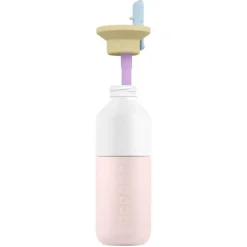 Dopper Steel x Flipstraw 350 ml Soft Pink / Sunny Sorbet