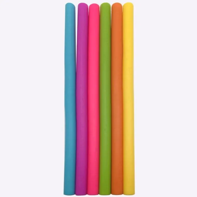 Dotz rechte rietjes 25 cm silicone 6 stuks