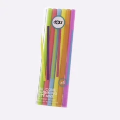Dotz rechte rietjes 25 cm silicone 6 stuks