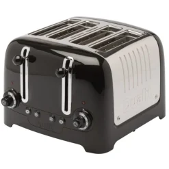 Dualit Lite broodrooster 4 sleuven rvs zwart
