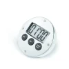 Ek Design digitale keukentimer rond gerecycled aluminium zilver