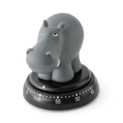 Ek Design keukentimer nijlpaard kunststof grijs