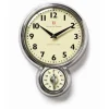 Ek Design wandklok met timer gerecycled aluminium zilver