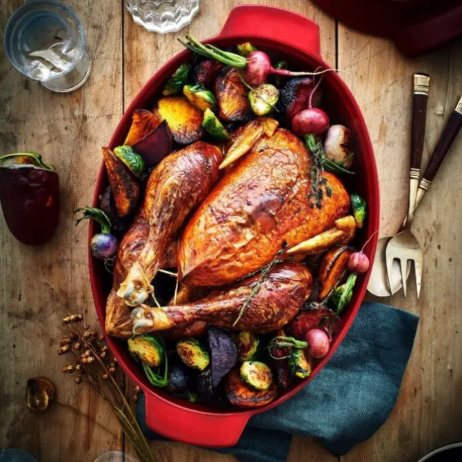 Emile Henry Chicken Roaster aardewerk Grand Cru