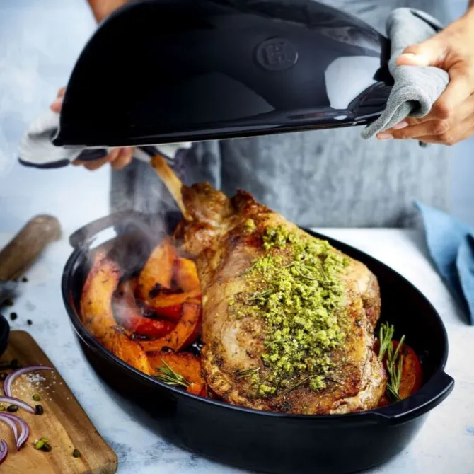 Emile Henry Chicken Roaster aardewerk Fusain