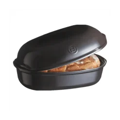 Emile Henry Le Pain Artisan broodbakpan 34 x 21,5 cm aardewerk zwart