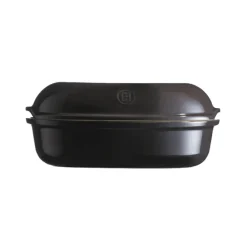 Emile Henry Le Pain Artisan broodbakpan 34 x 21,5 cm aardewerk zwart