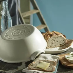 Emile Henry Le Pain Maison broodbakvorm rond 32,5 cm aardewerk Fusain