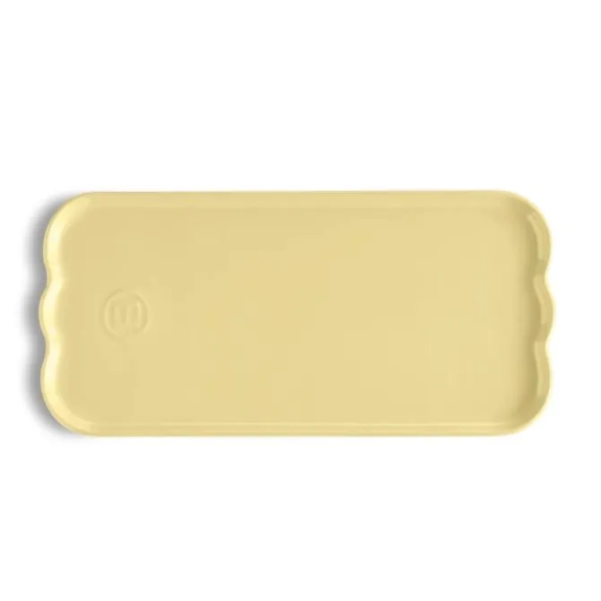 Emile Henry Madeleine serveerbord 31,5 x 15 cm keramiek Vanille